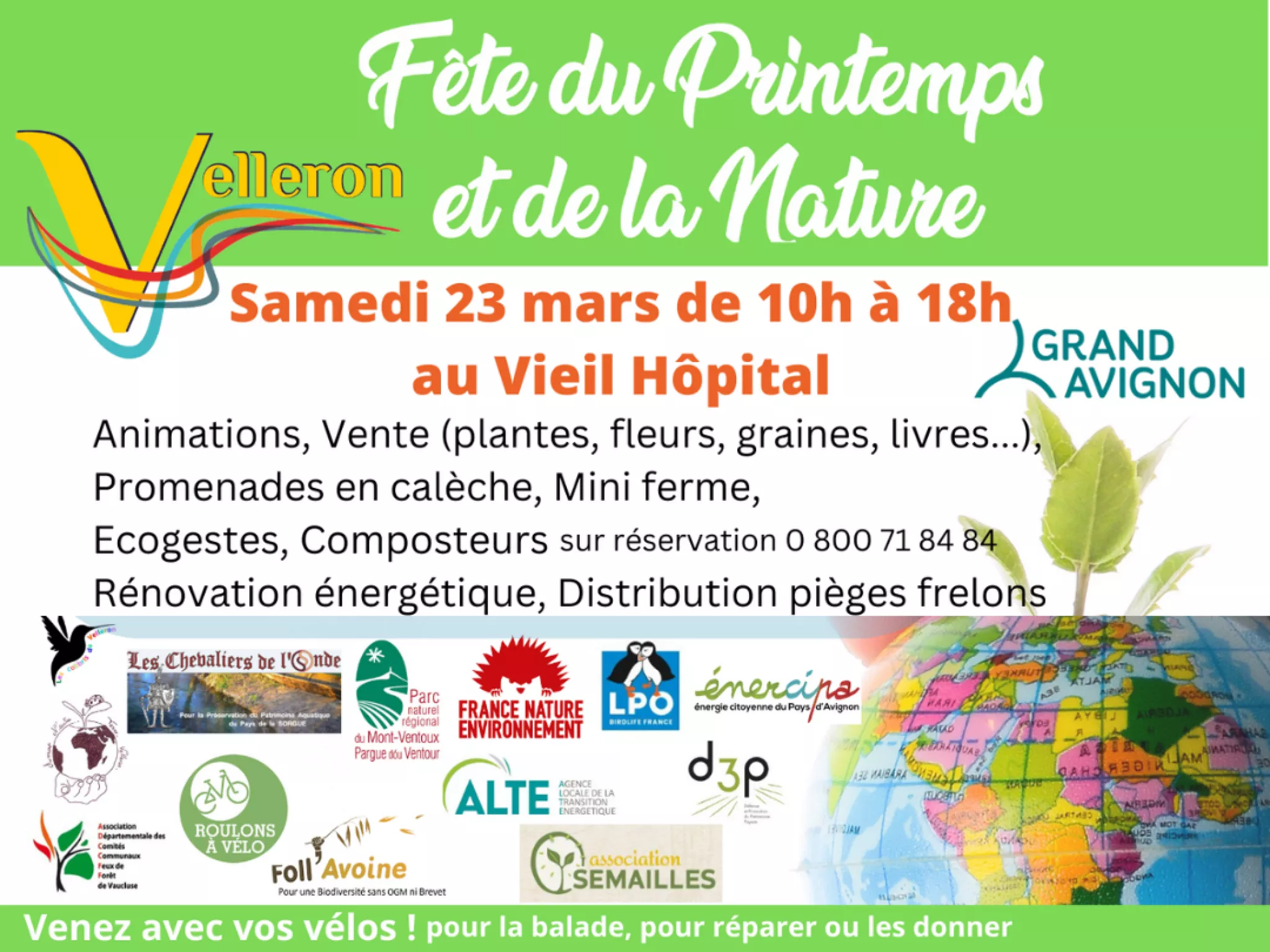 Venez nous retrouver à la Fête du Printemps et de la Nature de Velleron le 23 mars 2024 !